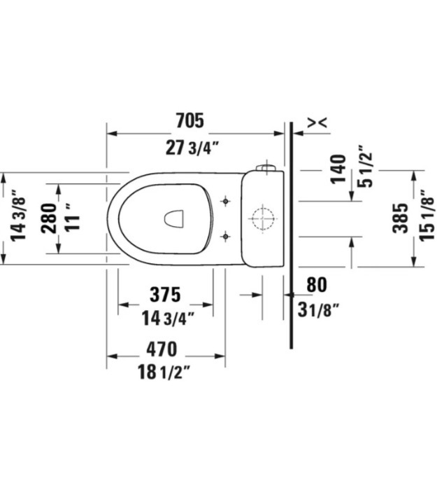 Duravit No.1 One-Piece Rimless Toilet 21950100U4 8 duravit toilet