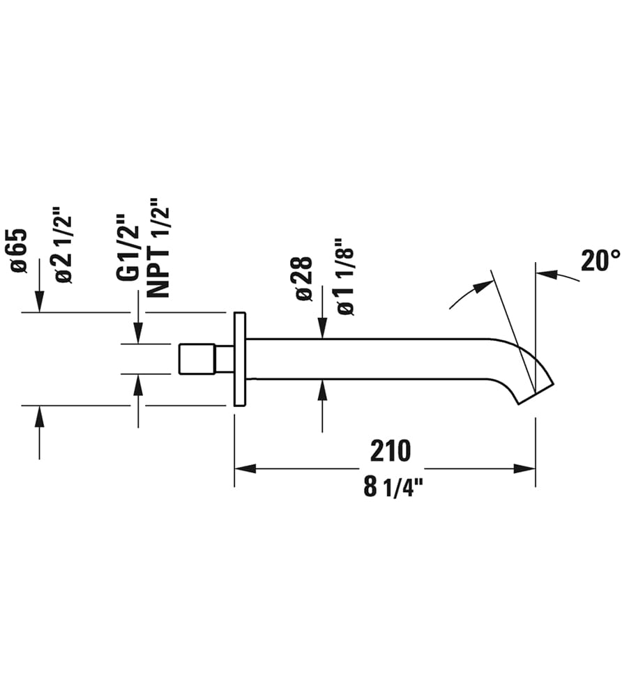 Duravit C.1 Bath Spout 8 Duravit C.1 Bath Spout - Image 3