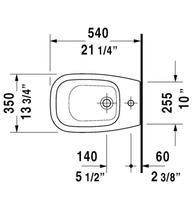 Duravit D-Code Deck-Mounted Bidet 22381000002 7 Duravit D-Code Deck-Mounted Bidet 22381000002 - Image 2