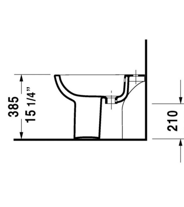 Duravit D-Code Deck-Mounted Bidet 22381000002 8 Duravit D-Code Deck-Mounted Bidet 22381000002 - Image 3