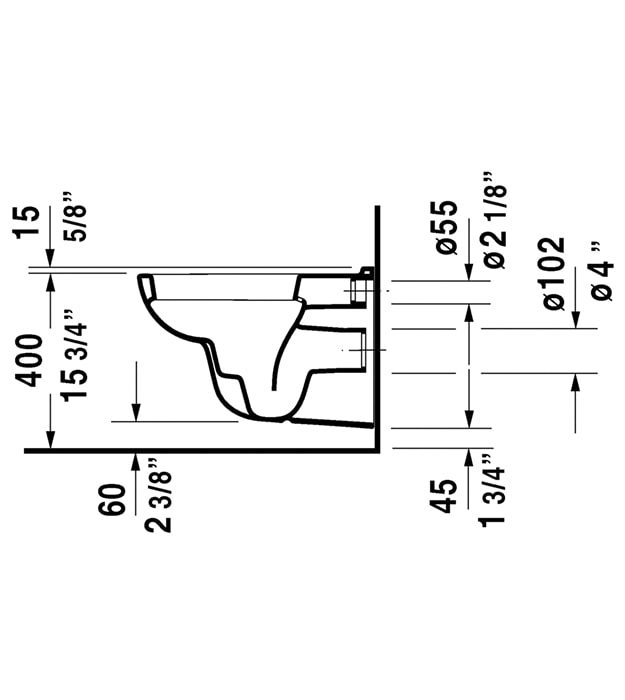 Duravit D-Code Compact Wall-Mounted Toilet 8 Duravit D-Code Compact Wall-Mounted Toilet - Image 3