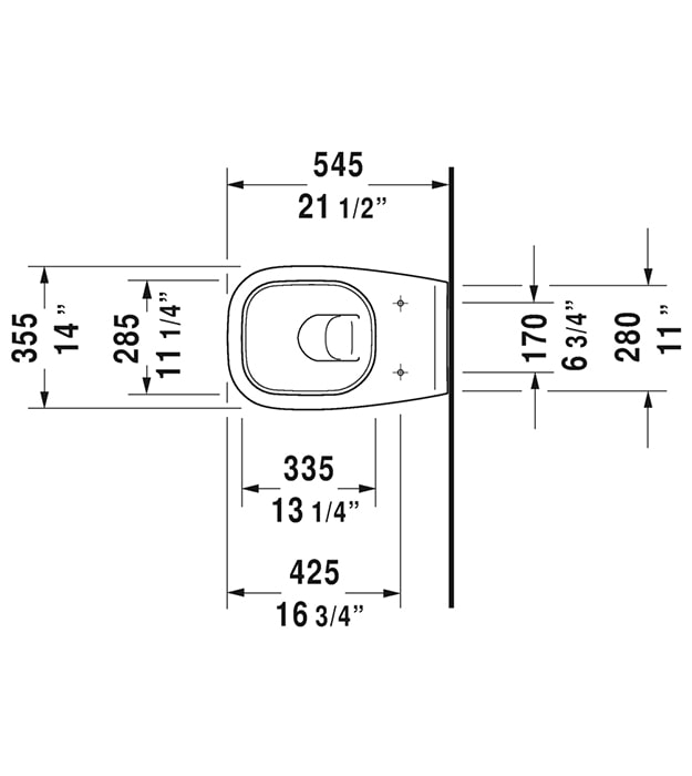 Duravit D-Code Compact Wall-Mounted Toilet 9 Duravit D-Code Compact Wall-Mounted Toilet - Image 4