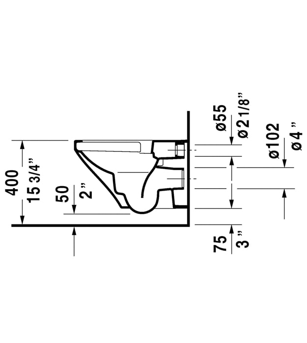Duravit DuraStyle Rimless Wall-Mounted Toilet 8 Duravit DuraStyle Rimless Wall-Mounted Toilet - Image 3