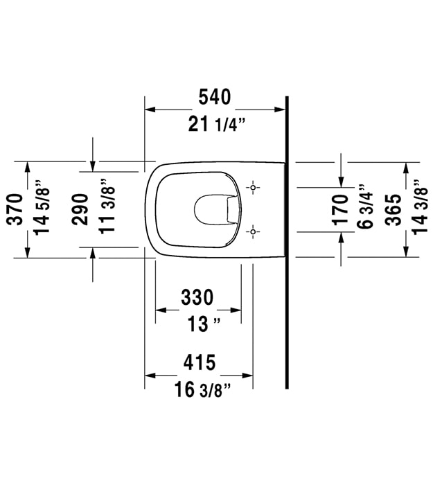 Duravit DuraStyle Rimless Wall-Mounted Toilet 9 Duravit DuraStyle Rimless Wall-Mounted Toilet - Image 4