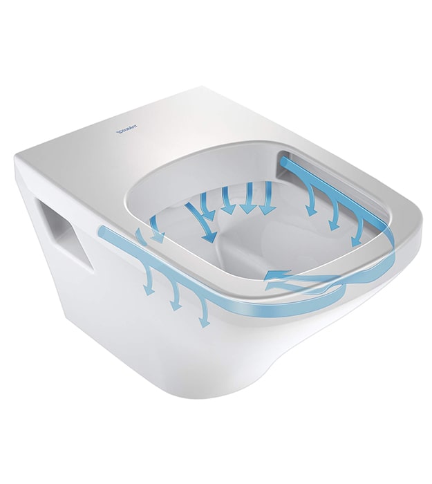 Duravit DuraStyle Rimless Wall-Mounted Toilet 7 Duravit DuraStyle Rimless Wall-Mounted Toilet - Image 2