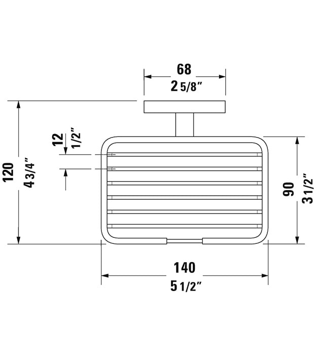 Duravit Karree Wallmount Soap Basket 0099531000 7 Duravit Karree Wallmount Soap Basket 0099531000 - Image 2