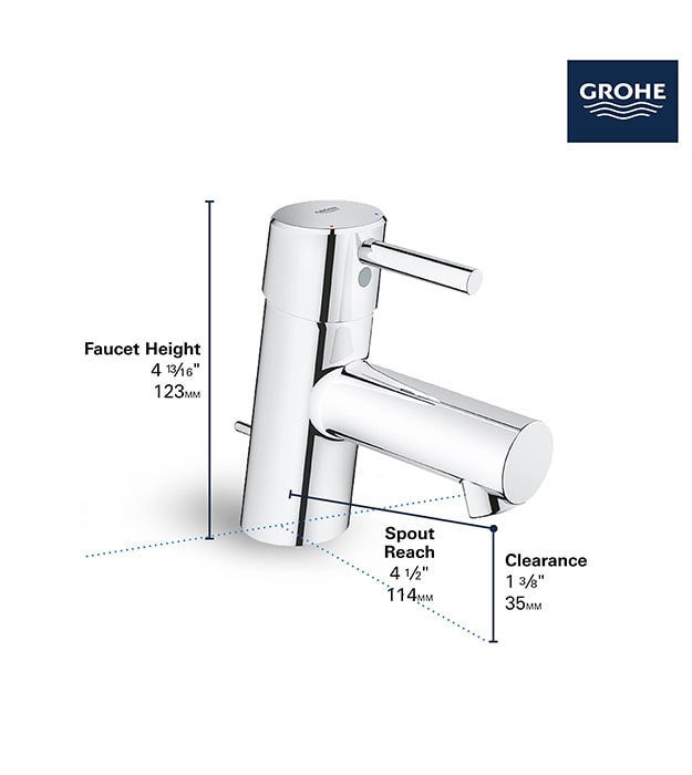 Grohe Concetto Low-Arc Bathroom Tap XS-Size 9 Grohe Concetto Low-Arc Bathroom Tap XS-Size - Image 4