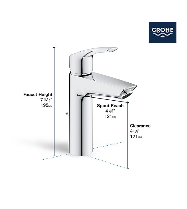 Grohe Eurosmart Single-Handle Faucet M-Size 10 Grohe Eurosmart Single-Handle Faucet M-Size - Image 5