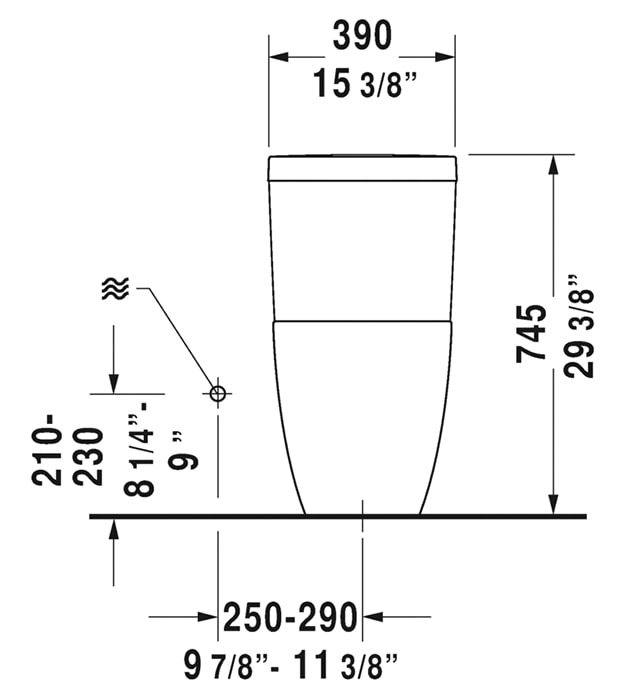 Duravit Happy D.2 One-Piece Toilet With Seat 9 Duravit Happy D.2 One-Piece Toilet With Seat - Image 4
