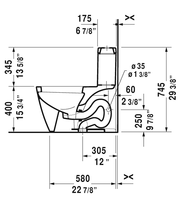 Duravit Happy D.2 One-Piece Toilet With Seat 7 Duravit Happy D.2 One-Piece Toilet With Seat - Image 2