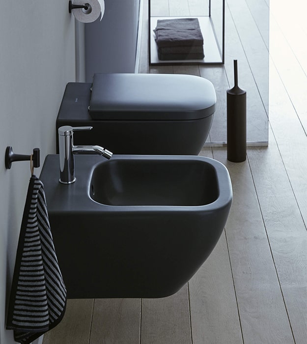 Duravit Happy D.2 Wall Hung Bidet Anthracite Or White 8 Duravit Happy D.2 Wall Hung Bidet Anthracite Or White - Image 3
