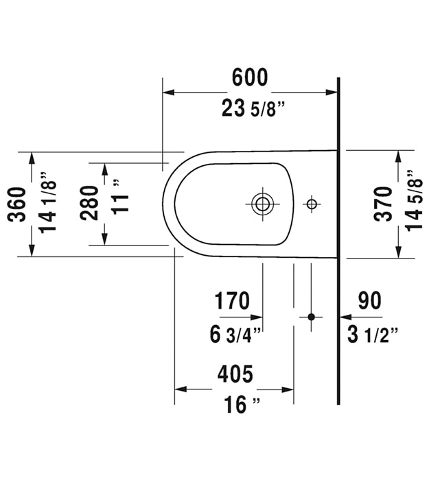 Duravit Me By Starck Floor-Mounted Bidet 228910 7 Duravit Me By Starck Floor-Mounted Bidet 228910 - Image 2