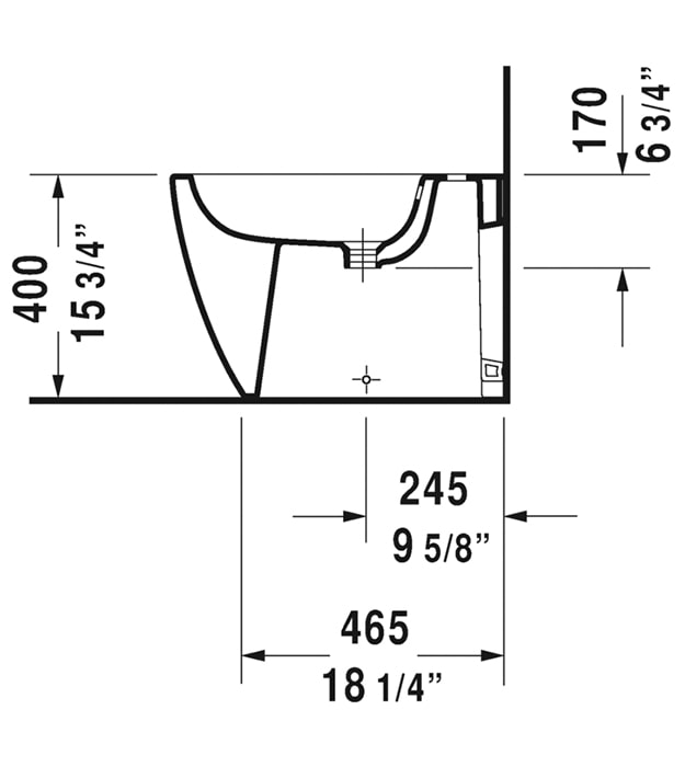 Duravit Me By Starck Floor-Mounted Bidet 228910 8 Duravit Me By Starck Floor-Mounted Bidet 228910 - Image 3