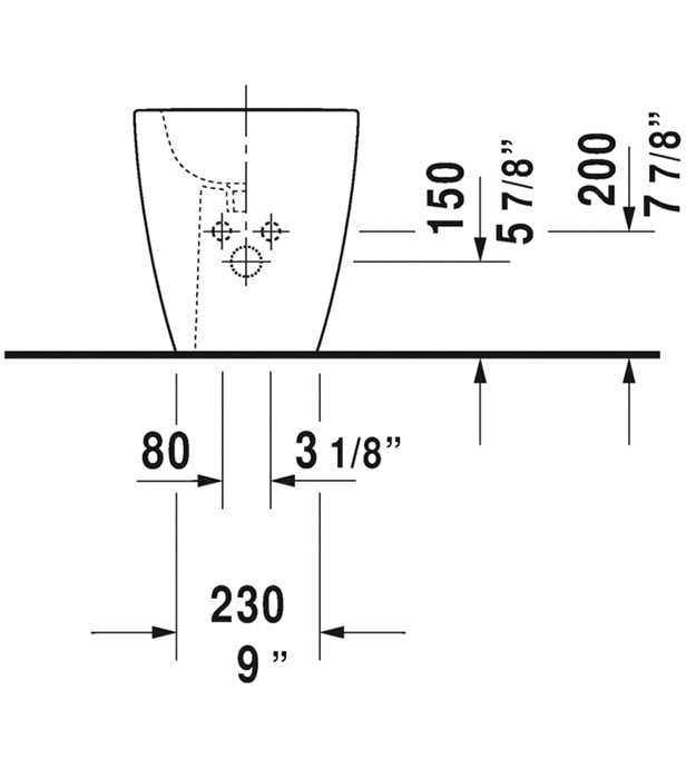 Duravit Me By Starck Floor-Mounted Bidet 228910 9 Duravit Me By Starck Floor-Mounted Bidet 228910 - Image 4