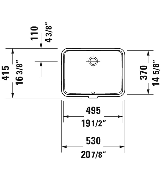 Duravit ME by Starck 0359490017 Undercounter Sink 7 Duravit ME by Starck 0359490017 Undercounter Sink - Image 2