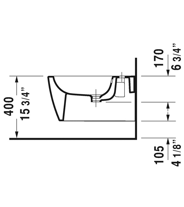 Duravit ME by Starck Wall-Mounted Bidet 2288150000 9 Duravit ME by Starck Wall-Mounted Bidet 2288150000 - Image 4
