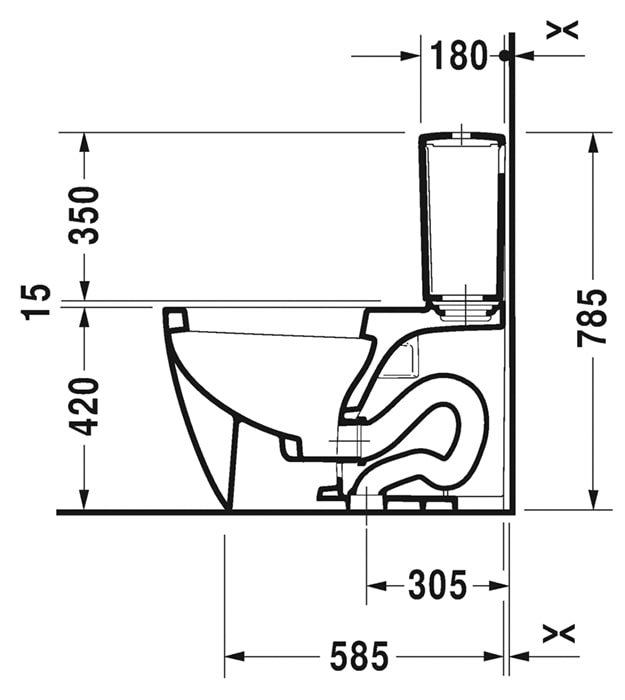 Duravit ME by Starck Two-Piece Toilet With Seat 8 Duravit ME by Starck Two-Piece Toilet With Seat - Image 3
