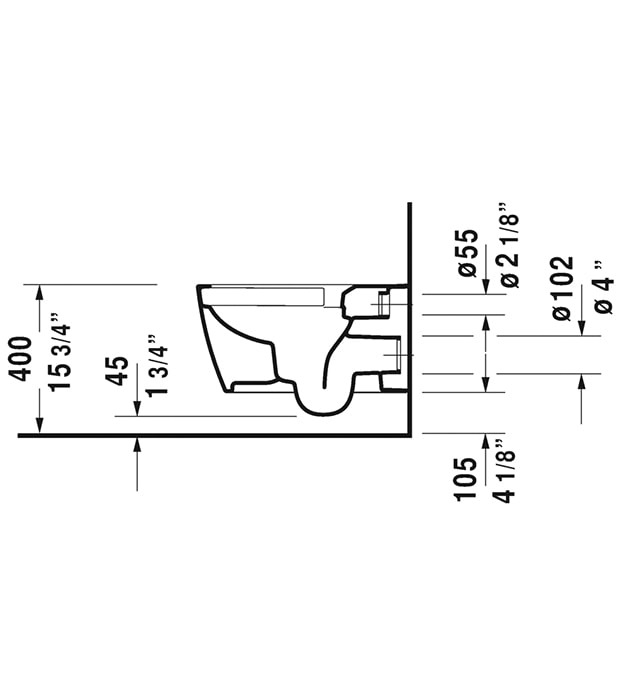 Duravit ME by Starck Rimless Wall-Mounted Toilet 7 Duravit ME by Starck Rimless Wall-Mounted Toilet - Image 2