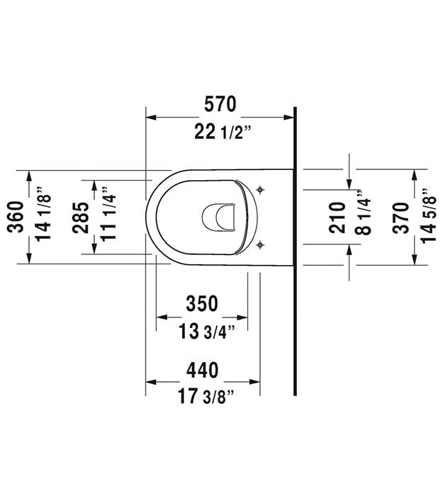 Duravit ME by Starck Rimless Wall-Mounted Toilet 8 Duravit ME by Starck Rimless Wall-Mounted Toilet - Image 3