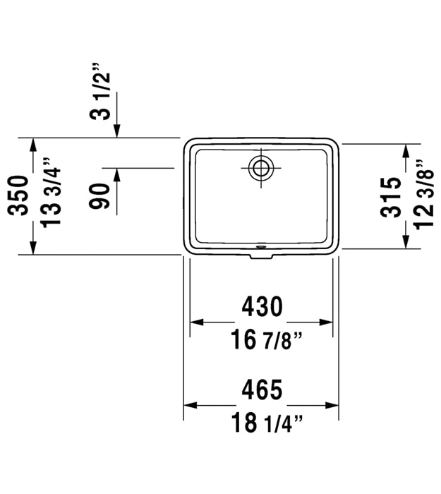 Duravit Vero Undercounter Wash Basins 0330480017 8 Duravit Vero Undercounter Wash Basins 0330480017 - Image 3