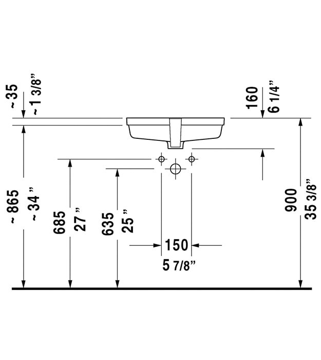 Duravit Vero Undercounter Wash Basins 0330480017 11 Duravit Vero Undercounter Wash Basins 0330480017 - Image 6