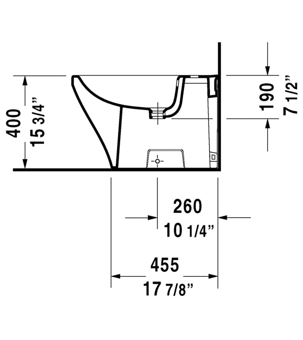 Duravit DuraStyle Deck Mounted Bidet 2283100000 8 Duravit DuraStyle Deck Mounted Bidet 2283100000 - Image 3
