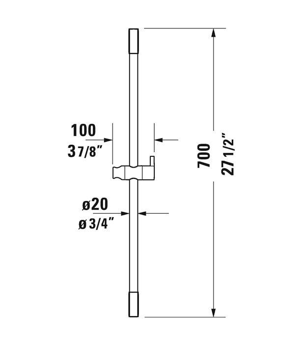 Duravit DuraShower Slide Bar 8 Duravit DuraShower Slide Bar - Image 3