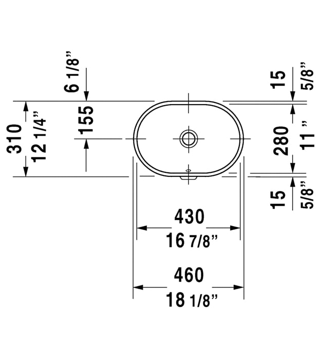 Duravit Foster 0336430000 Undercounter Basin 7 Duravit Foster 0336430000 Undercounter Basin - Image 2