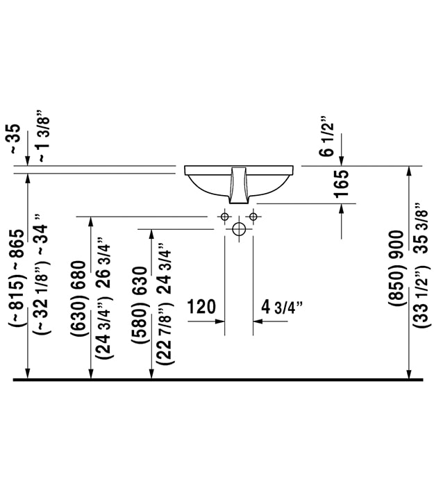 Duravit Foster 0336430000 Undercounter Basin 8 Duravit Foster 0336430000 Undercounter Basin - Image 3