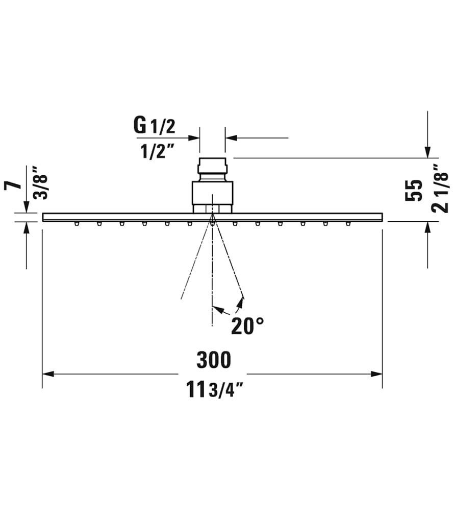 Duravit Stainless Steel Square Shower Head 9 Duravit Stainless Steel Square Shower Head - Image 4