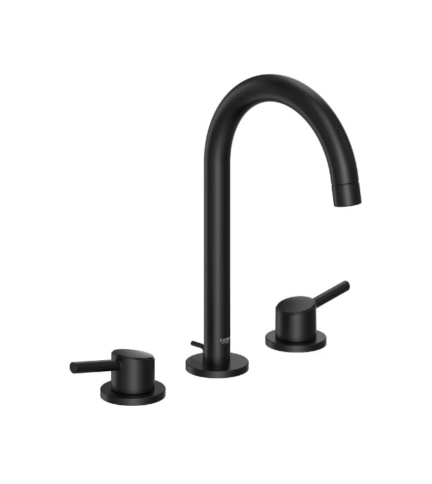Grohe Concetto Widespread Bathroom Sink Tap 8 Grohe Concetto Matte Black Widespread Bathroom Faucet 20217243A