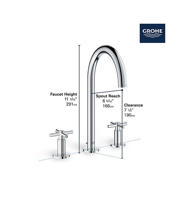 Grohe Atrio New High-Arc Widespread Faucet M-Size 12 Grohe Atrio New High-Arc Widespread Faucet M-Size - Image 7
