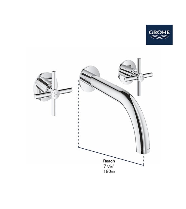 Grohe Atrio New Widespread Wall Mount Faucet 12 Grohe Atrio New Widespread Wall Mount Faucet - Image 7