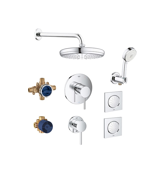 Grohe Atrio Pressure Balance Shower Combo Kit 13 Grohe Atrio PB Shower Combo Kit