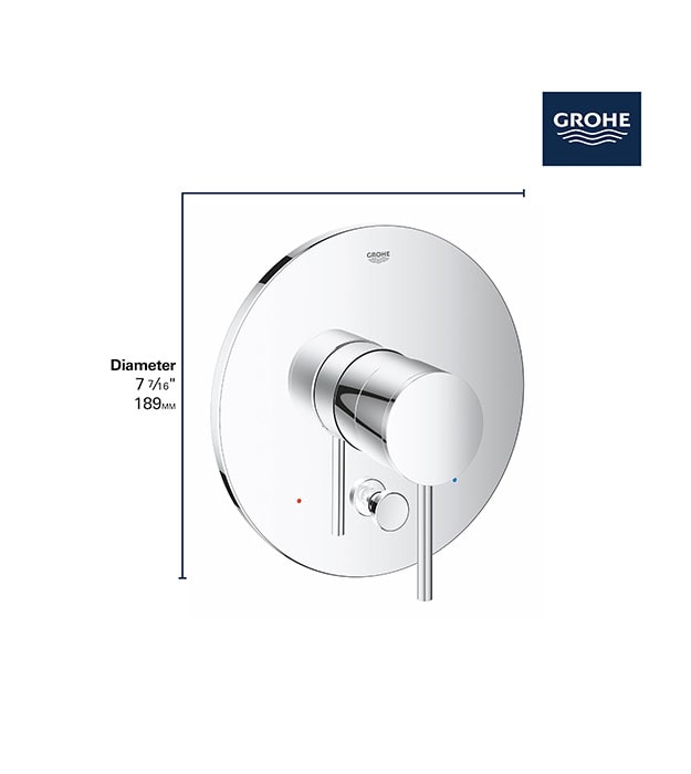 Grohe Atrio Pressure Balance Plate With Diverter 10 Grohe Atrio Pressure Balance Trim with Diverter S1-min