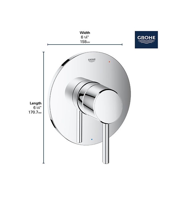 Grohe Concetto Pressure Balance Bath Valve Trim 14 Grohe Concetto Pressure Balance Bath Valve Trim - Image 9