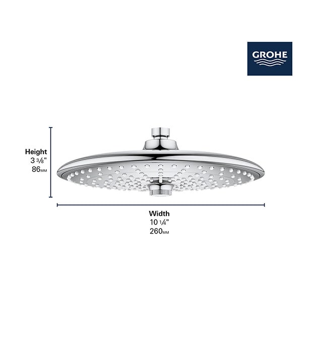 Grohe Euphoria 260 Shower Head, 3-Spray 11 Grohe Euphoria 260 Shower Head S1-min