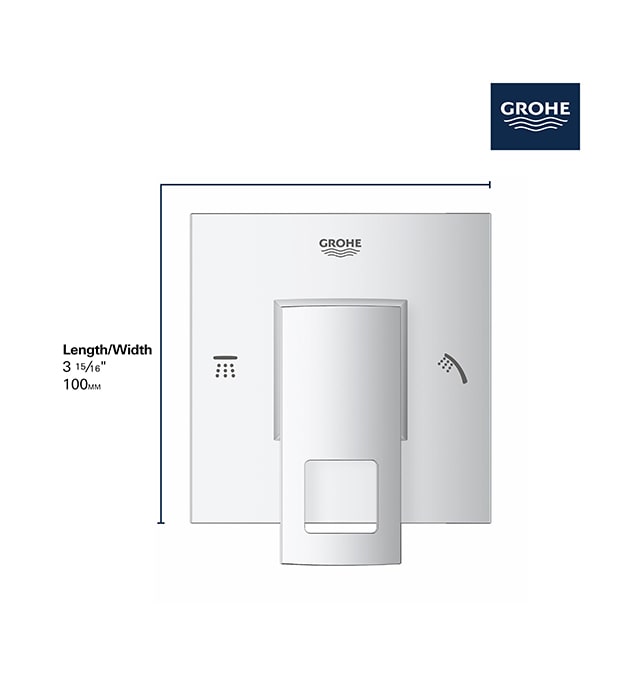 Grohe EuroCube 3-Setting Diverter Valve Trim 9 Grohe EuroCube 2-Way Diverter Trim S3-min
