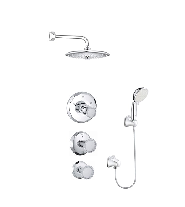 Grohe Kensington Thermostatic Swarovski Shower Kit 9 Grohe Kensington Swarovski Shower Kit