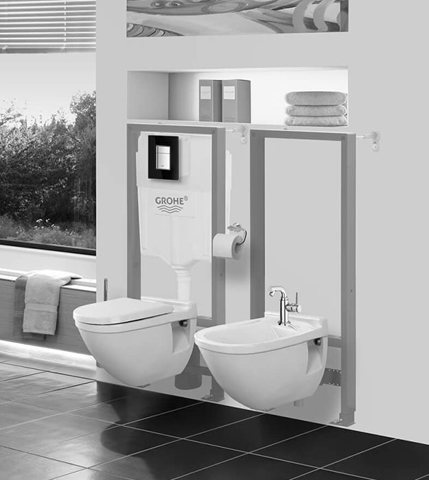 Grohe Rapid SL 2" x 6" In-Wall Bidet Carrier 38553001 8 Grohe Rapid SL 2" x 6" In-Wall Bidet Carrier 38553001 - Image 3