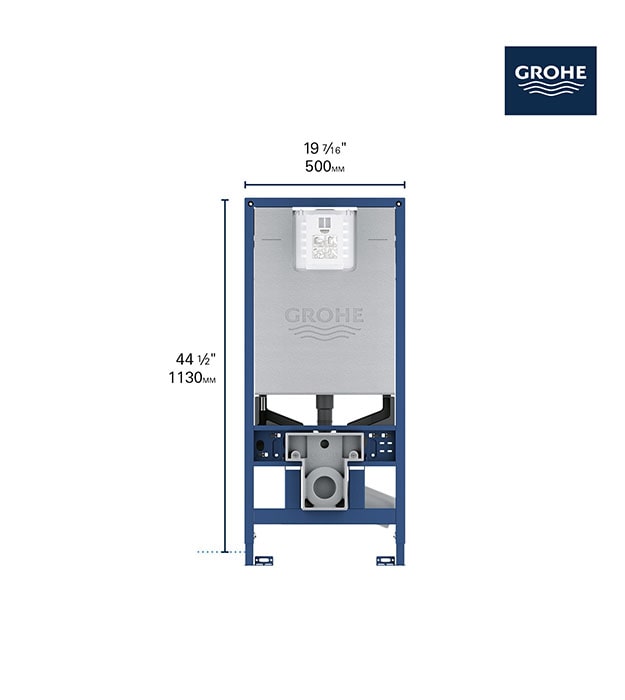 Grohe Rapid SLX 2" x 6" Toilet In-Wall Carrier 39602000 8 Grohe Rapid SLX 2" x 6" Toilet In-Wall Carrier 39602000 - Image 3