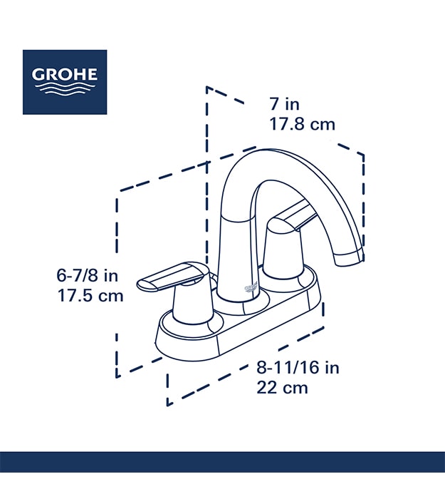 Grohe Veletto 2-Handle Centerset Faucet 8 Grohe Veletto 2-Handle Centerset Faucet - Image 3