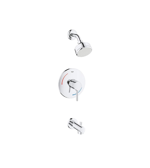 Grohe Concetto Pressure Balance Bath Faucet Combo 7 Groge Concetto Bath Faucet Combo