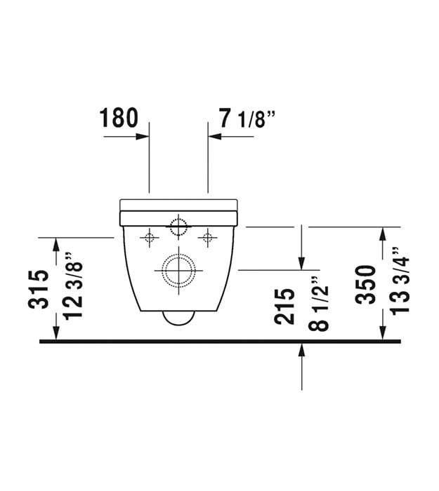 Duravit Starck 3 V2 Compact Rimless Wall Mount Toilet 8 Duravit Starck 3 V2 Compact Rimless Wall Mount Toilet S3-min