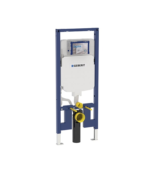 Geberit DuoFix 2" x 4" Concealed Toilet Tank Carrier 4 Geberit DuoFix 2x4 Dual Flush Concealed Toilet Tank