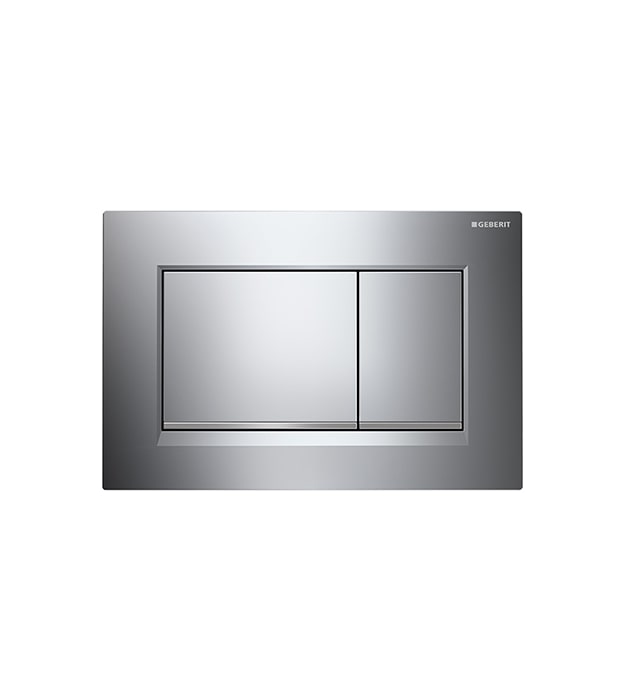 Geberit Sigma30 In-Wall Dual Flush Plate Polished chrome with matte chrome 115.883.KH.1