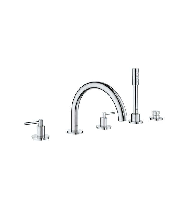 Grohe Atrio 5-Hole Rim-Mount Bathtub Faucet 4 Grohe Atrio 5-Hole Rim-Mount Bathtub Faucet