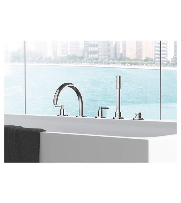 Grohe Atrio 5-Hole Rim-Mount Bathtub Faucet 10 Grohe Atrio New 5-Hole Deck-Mount Bathtub Faucet S1-min
