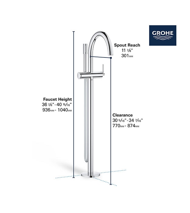 Grohe Atrio New Freestanding Bathtub Faucet 32653 11 Grohe Atrio New Tub Filler S2-min