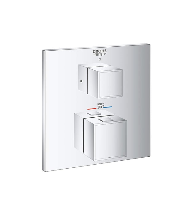 Grohe GrohTherm Cube Thermostatic Bath Trim 5 Grohe GrohTherm Cube Thermostatic Bath Trim